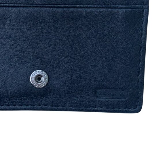 Vintage Black Coach Signature Jacquard Canvas Bifold Compact Wallet Card Case - Picture 7 of 14